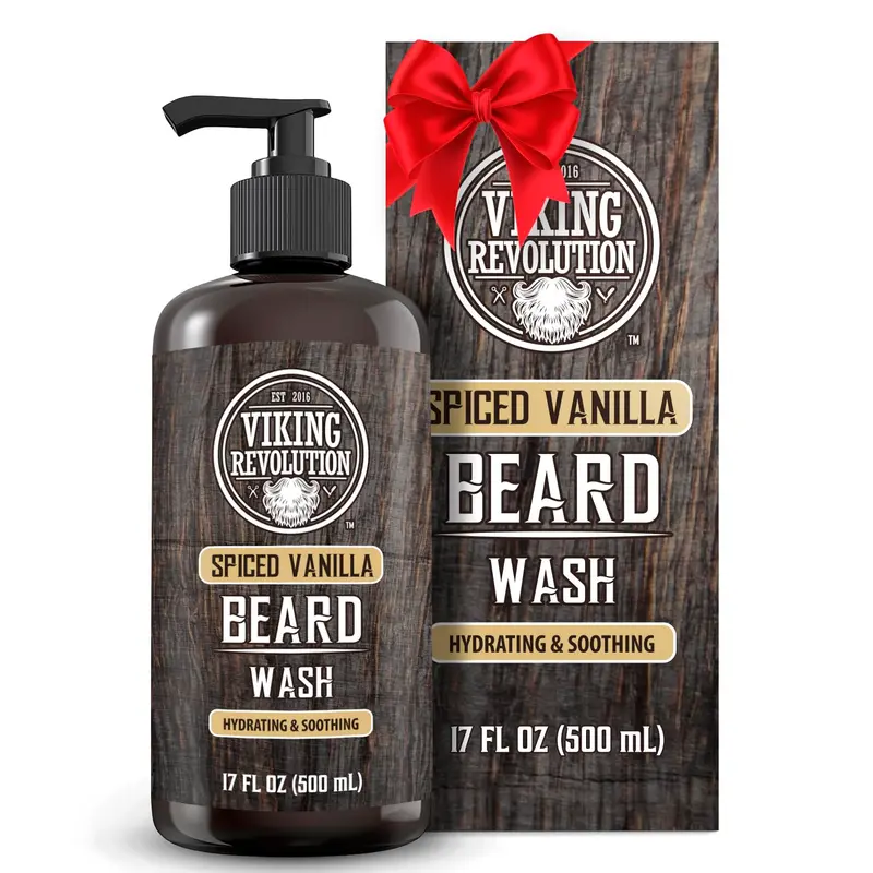 Viking Revolution Shampooing Barbe Épicé Vanille – Argan et Jojoba – Assouplissant et Fortifiant (500 ml)