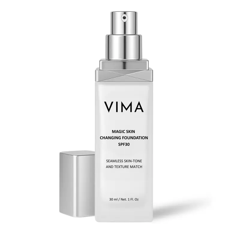 Vima Cosmetics – Fond de Teint Changeant SPF 30 – Sans Parfum, Vegan, Léger, 1 fl oz