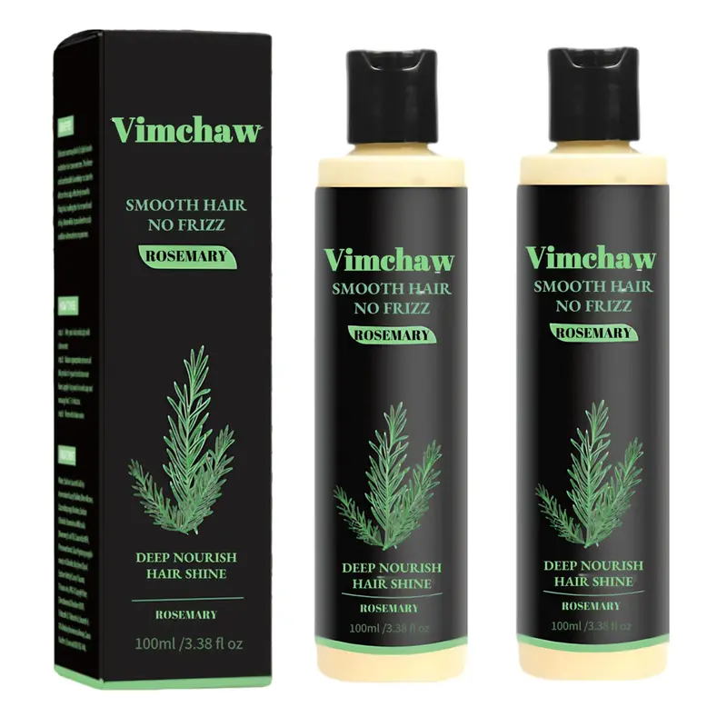 Vimchaw Shampoing Romarin Bio – Stimulation douce, Épaississant & Fortifiant, Kératine Hydrolysée, Pack 2 x 7,4 oz