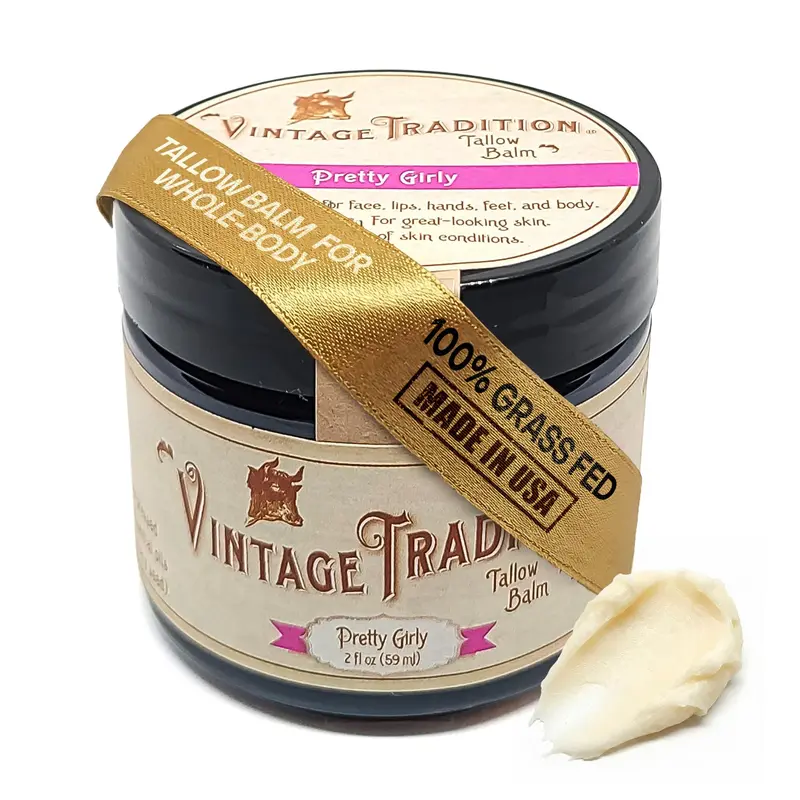 Vintage Tradition Baume Polyvalent à la Graisse de Boeuf – Hydratation, Parfum Floral, 60 ml