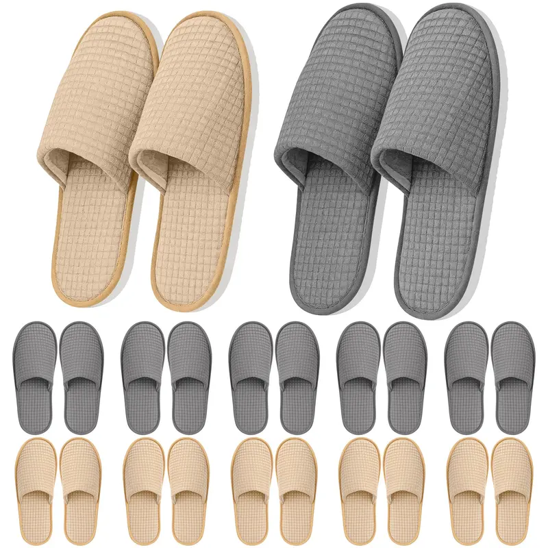 Vipay – 12 Paires de Chaussons Jetables Antidérapants pour Invités | Hôtel et Spa