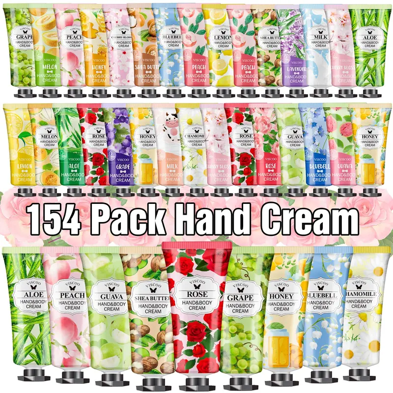 VISCOO 154 Pack – Coffret Crèmes Mains pour Femmes | 14 Parfums, Formats Mini Voyage