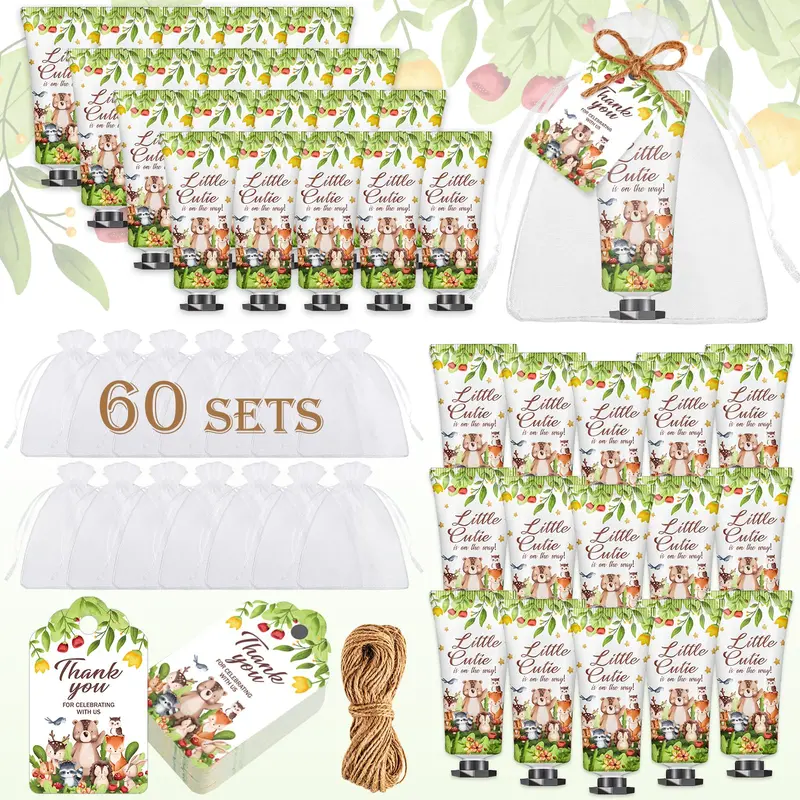 VISCOO – 60 ensembles de crèmes pour les mains bébé | cadeaux invités, baby shower, format voyage