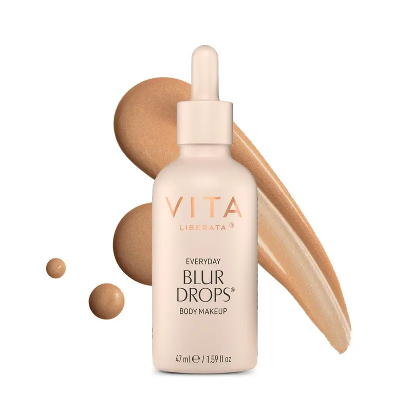 VITA LIBERATA Everyday Body Blur Drops Medium – Gouttes corps bronzage sans engagement, fini satiné-matte, résistant à l'eau, format 47 ml