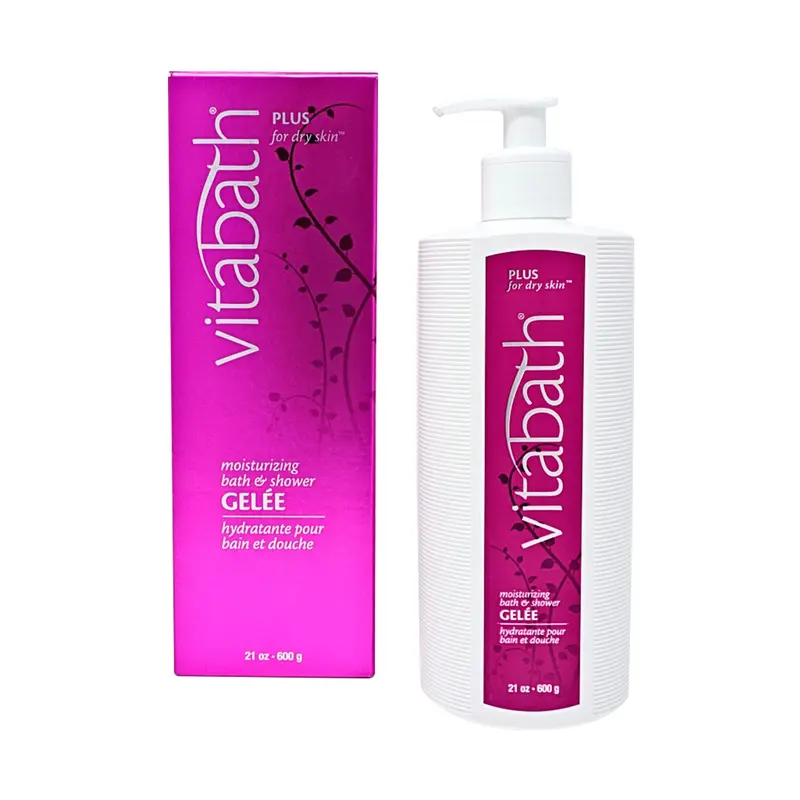Vitabath Plus Gel Douche Hydratant pour Peau Sèche – Hydratation Profonde et Douceur, 21 oz