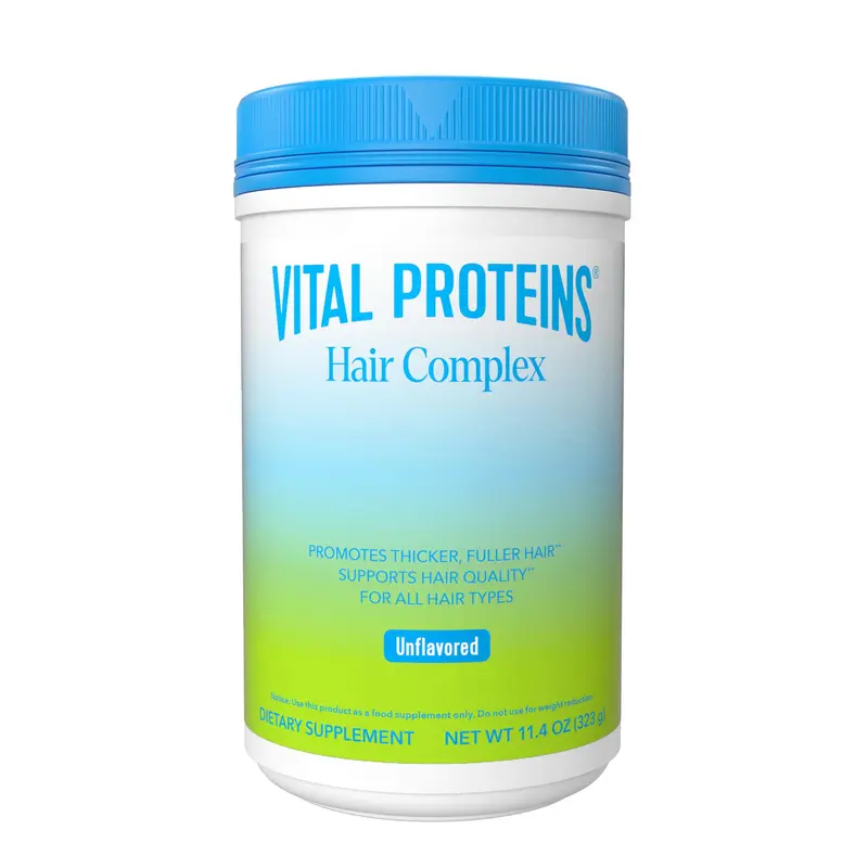Vital Proteins Complexe Cheveux – Collagène + Biotine 10000 mcg, poudre non aromatisée, 11,4 oz