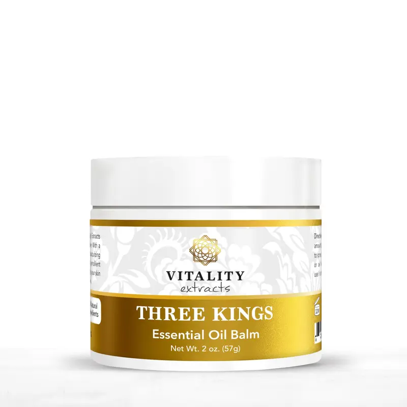 Vitality Baume Trois Rois – Hydratation ultra-nourrissante au Encens, Myrrhe et Bois de Santal (2 oz)