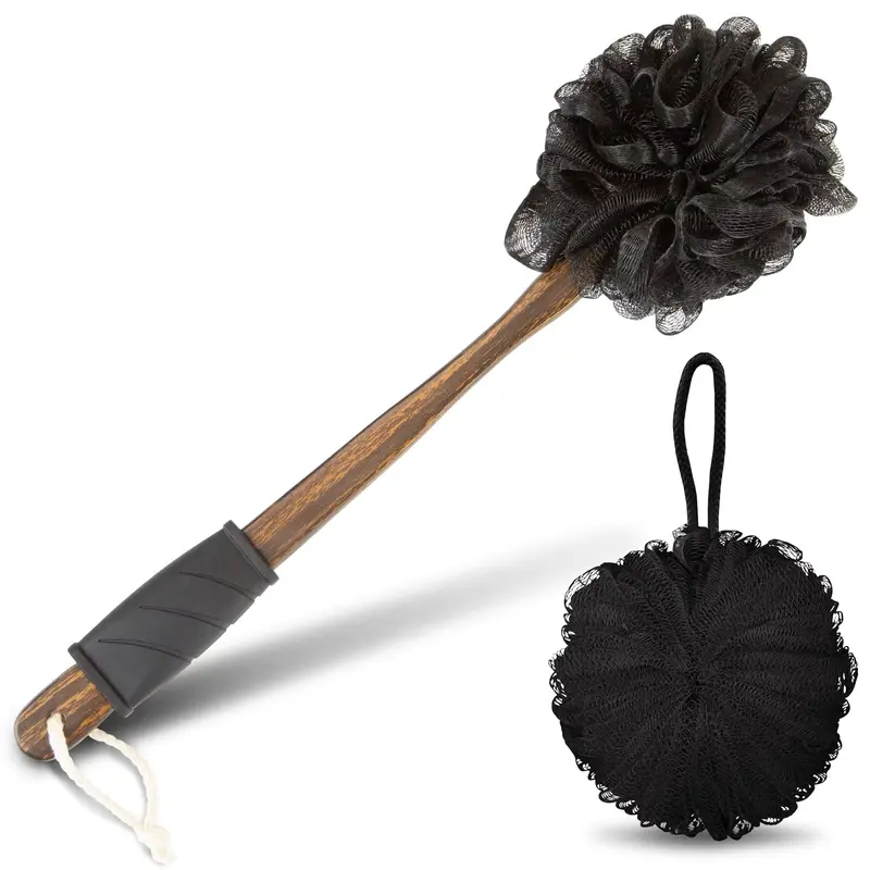 Vive Éponge de Douche Luffa à Poignée Longue 17” – Nettoyage Dos et Corps
