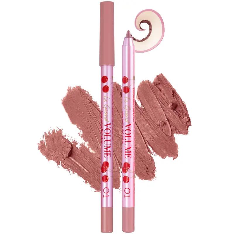 Vivienne Sabo Gel Lipliner Le Grand Volume – Crayon affûtable, longue tenue, 01 Nude Clair