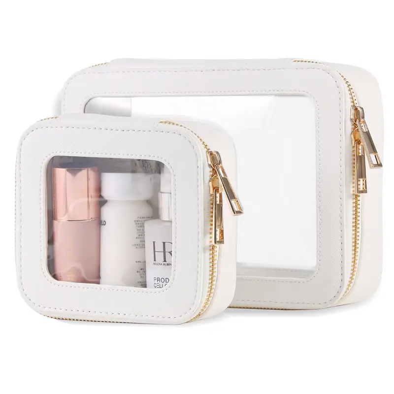 VOFIpremiAm Trousse de toilette transparente et mini maquillage – Organiseur voyage élégant et étanche