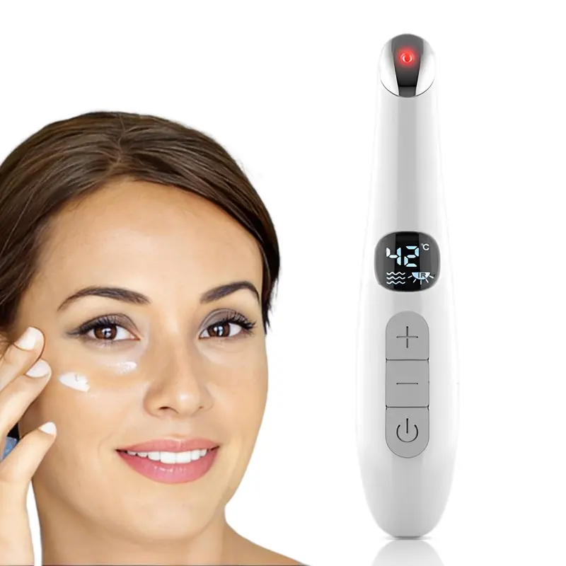 Vowleike Baton lifting yeux 3 en 1 – Vibration, Lumière rouge et Thérapie thermique