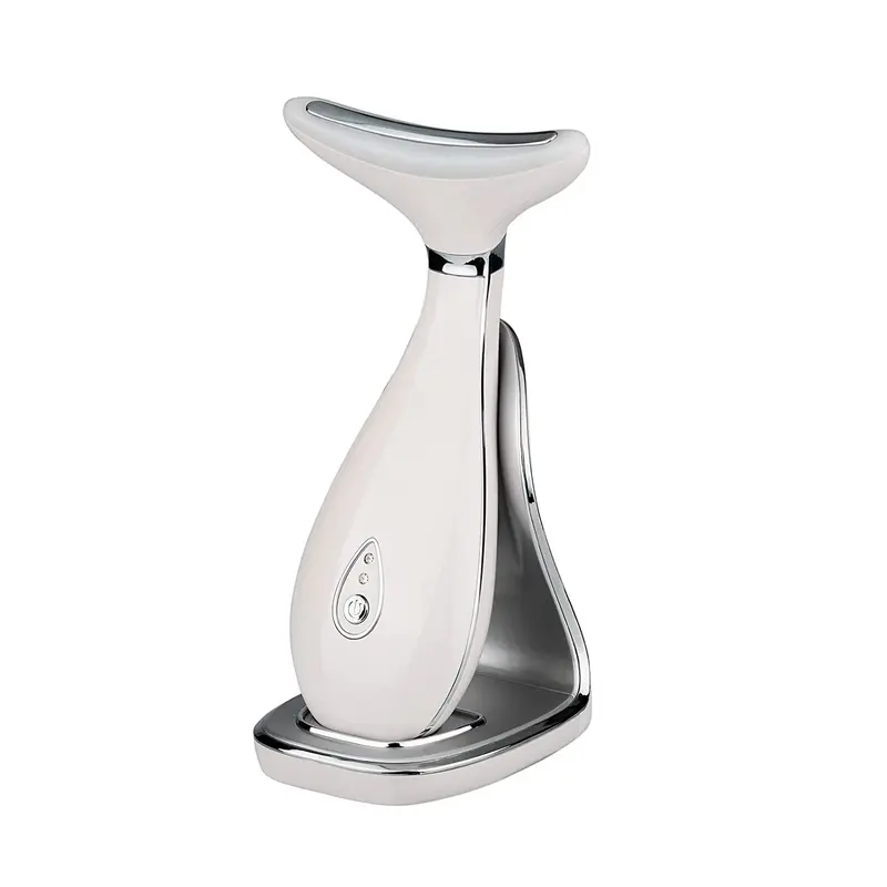VRAIKO Lily Neck Face Massager – Sculptage visage et cou, LED triple et chaleur | Pearl White