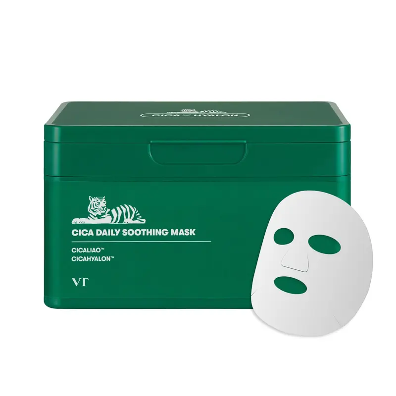 VT COSMETICS Masque Apaisant CICA Quotidien – 30 Feuilles, Centella Asiatica et Acide Hyaluronique | Hydratation et Éclat