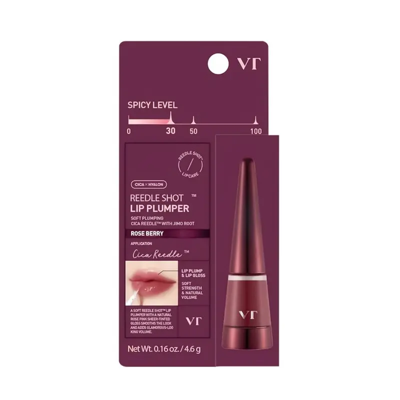 VT Cosmetics Reedle Shot Lip Plumper Rose Berry – Gloss Repulpant Rose 4,3 g