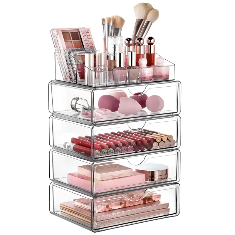 Vtopmart Organisateur Maquillage 5 Niveaux – Tiroirs Transparents