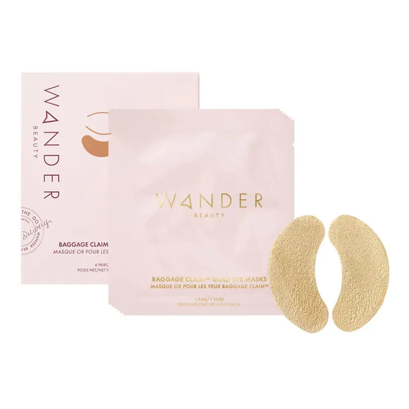 Wander Beauty Baggage Claim — Patchs Yeux Or pour Cernes et Gonflements | Masque Raffermissant et Éclaircissant (6 Paires)