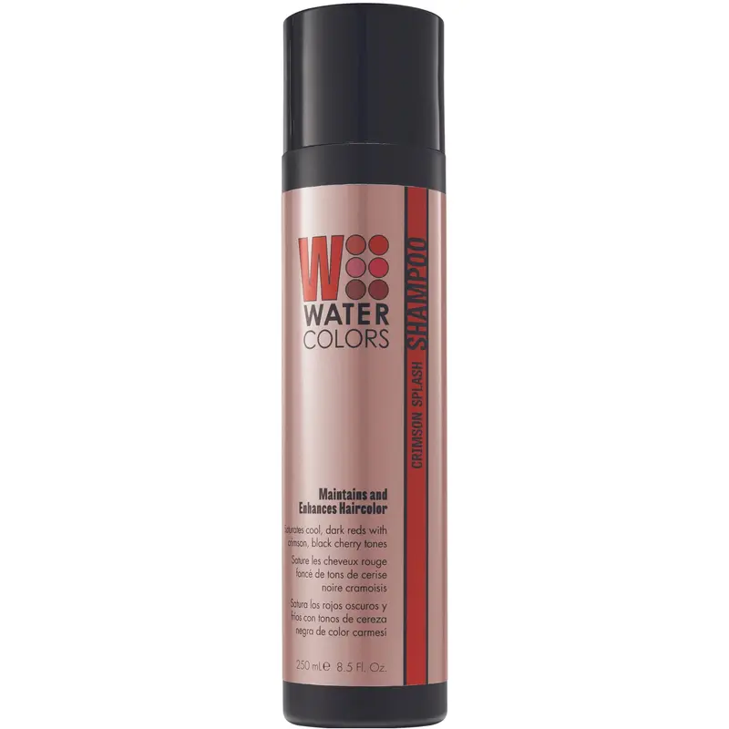 Watercolors Shampoo Déposant de Couleur – Sans Sulfate ni Parabènes, Maintient et Sublime Crimson Splash 251 ml