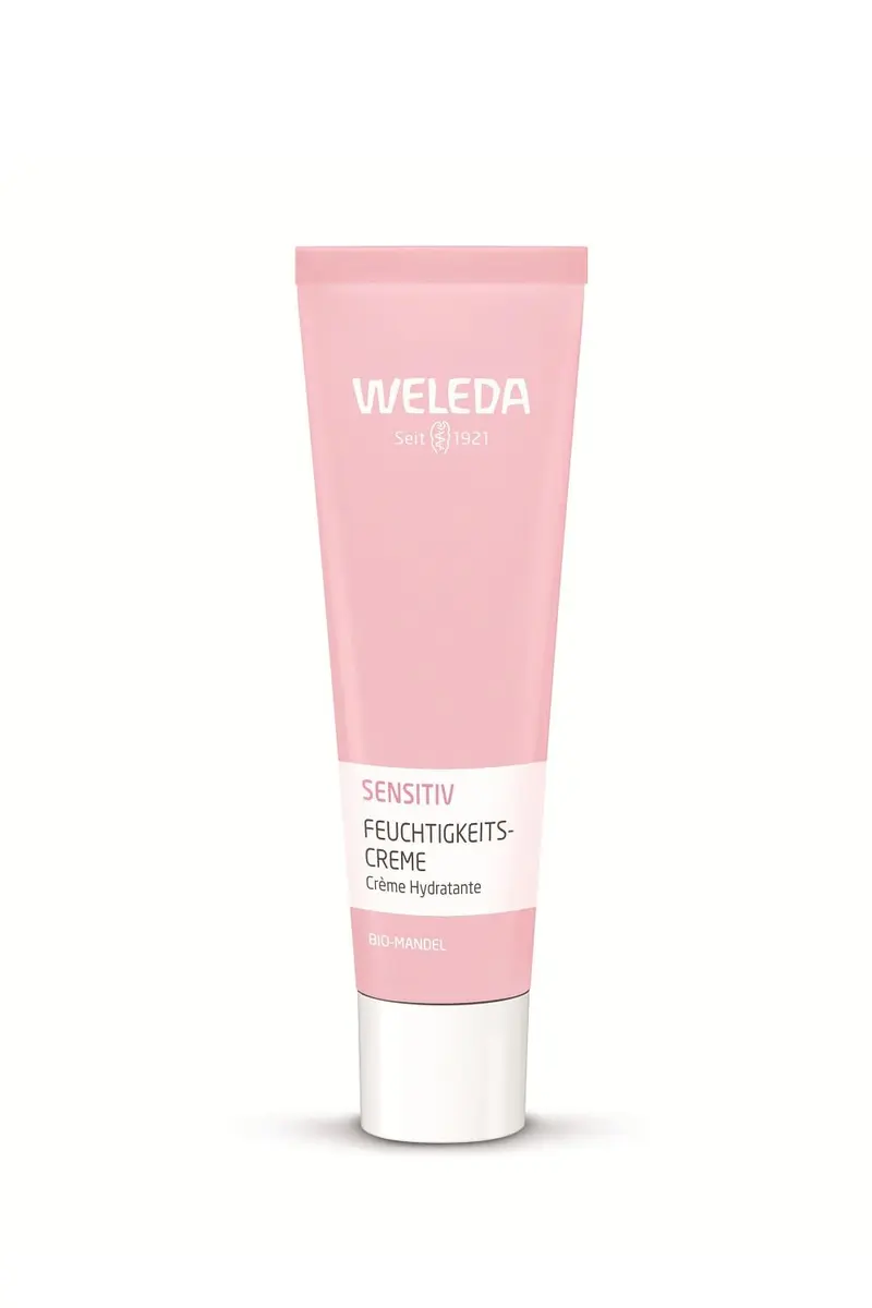 Weleda Crème Visage Sensitive Care – Soin hydratant sans parfum à l’huile d’amande, 1 once fluide