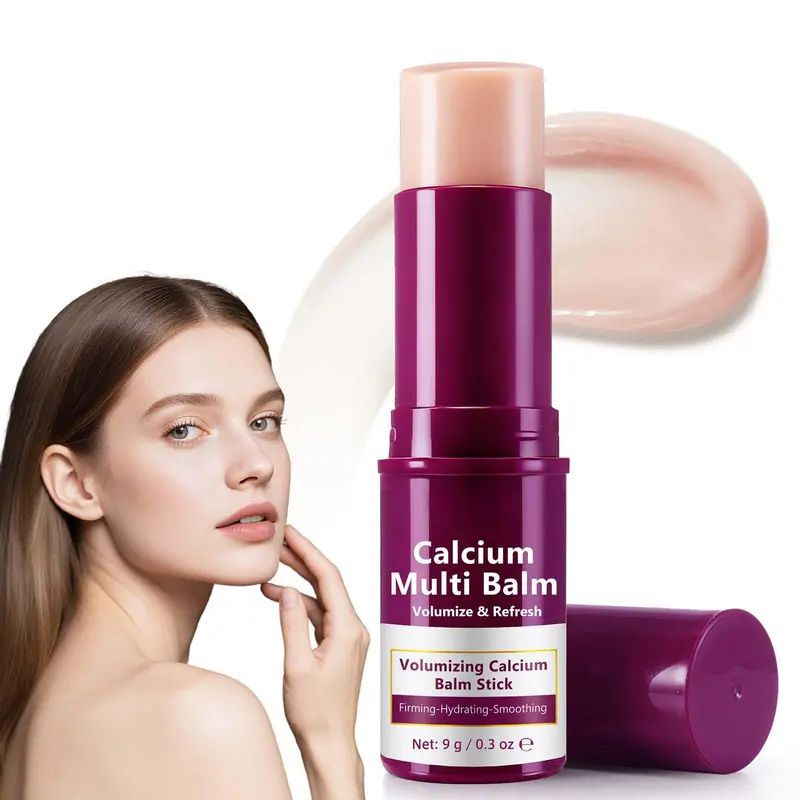 Weluno Calcium Multi Balm Stick – Soin hydratant au calcium et collagène, lissage léger pour yeux, visage et cou – 9 g