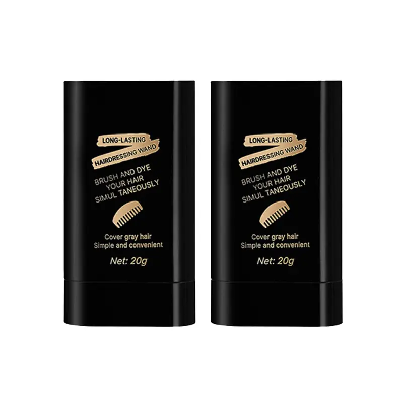 Weslaplus Peigne Colorant 2 en 1 — Couverture Gris/Grisonnements, Portable et Étanche (Noir), 2 pièces
