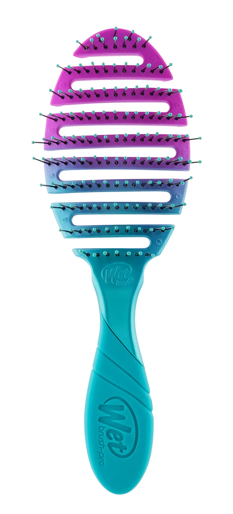 Wet Brush Pro Flex Dry Ombre bleu-vert – Brosse démêlante flexible