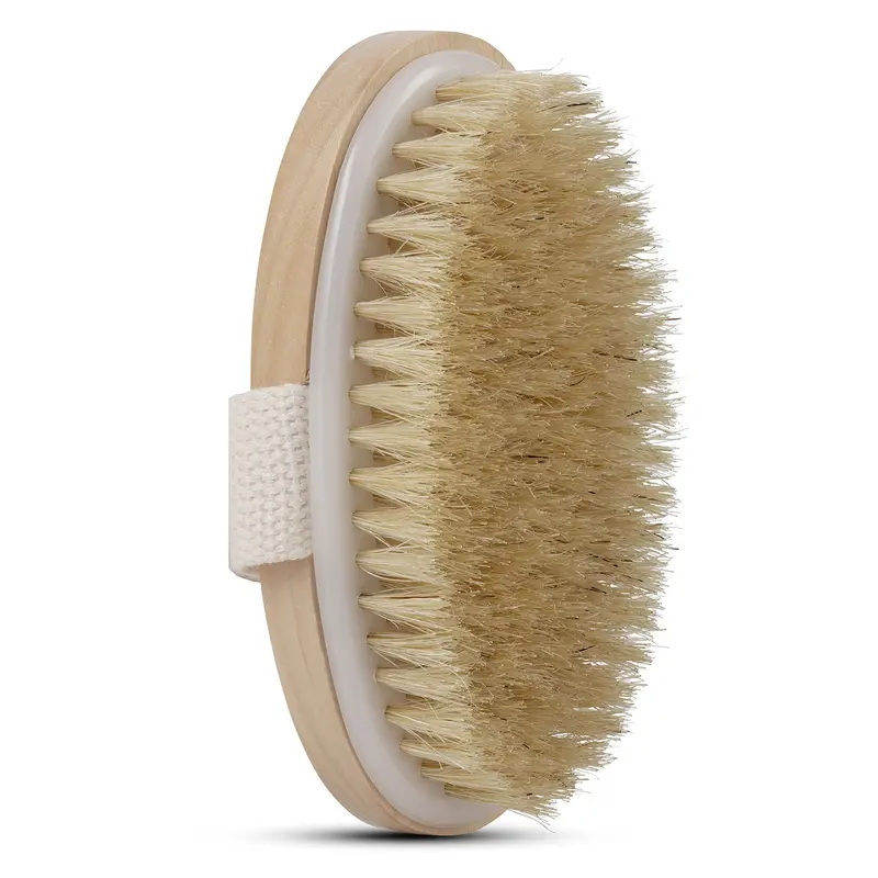 Wholesome Beauty – Brosse corporelle pour peau sèche, poils naturels, exfoliation et stimulation de la circulation