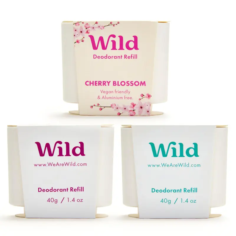 Wild Déodorant Rechargeable Pack – Sans Aluminium – Trois Parfums