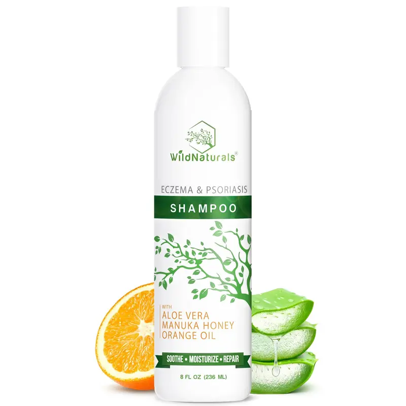 Wild Naturals Shampoing Éczéma & Psoriasis – Hypoallergénique, Sans Parfum, Hydratant