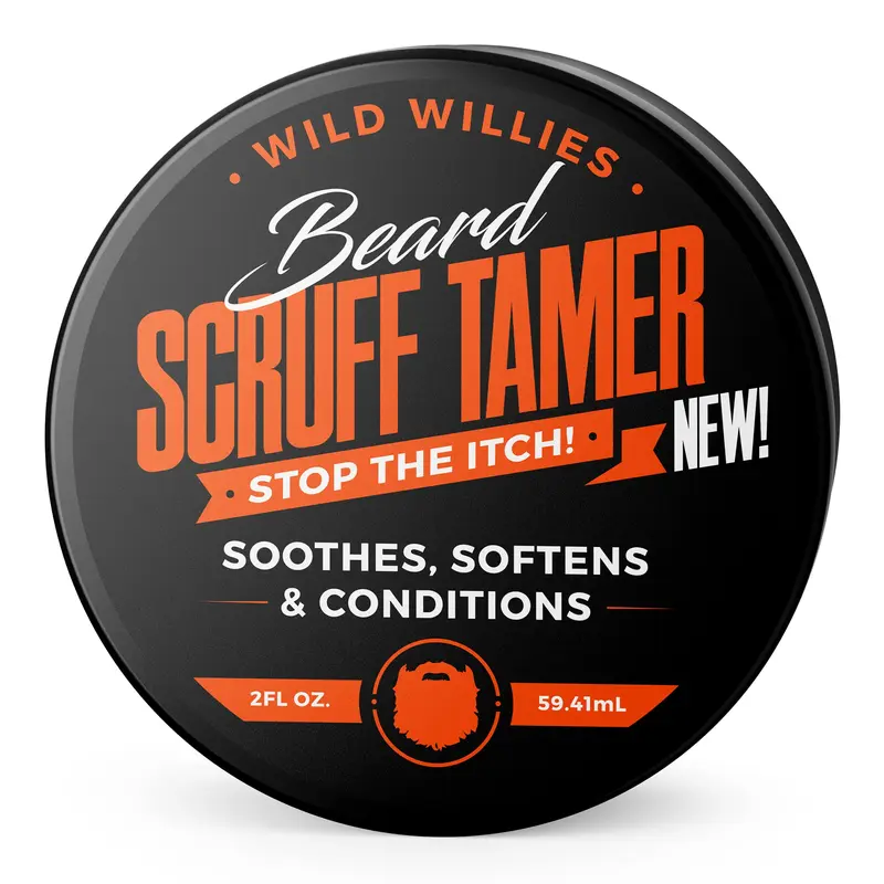 Wild Willies Crème Barbe – Dompte Scruff pour Barbe Courte et Poils en Croissance