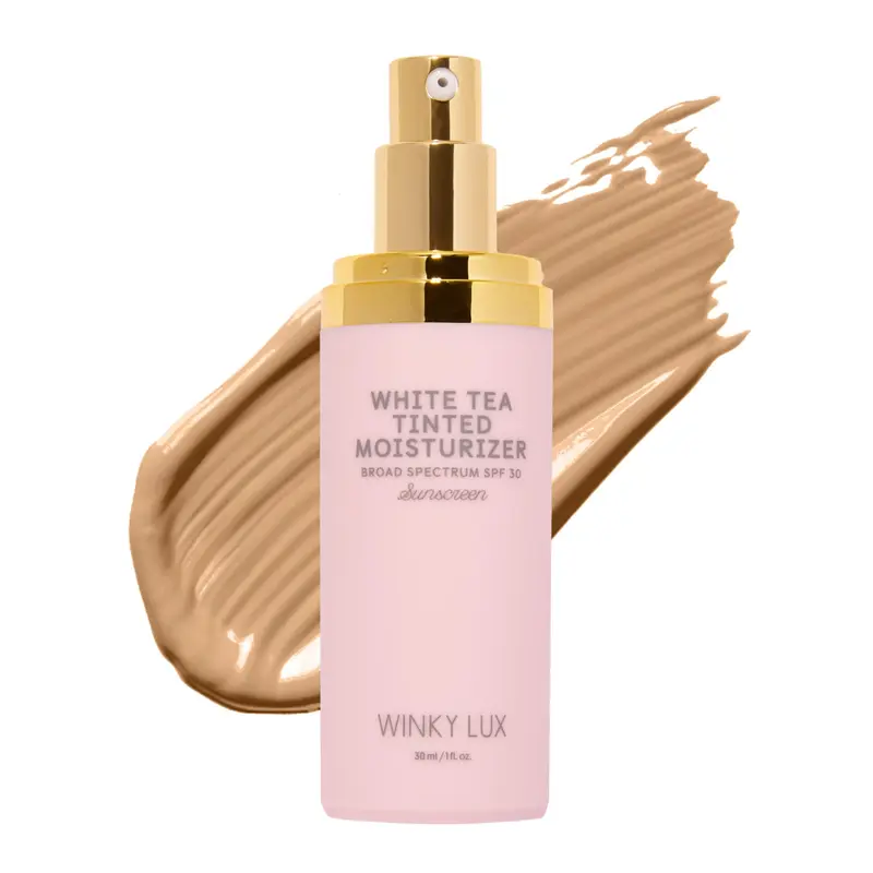 Winky Lux Hydratant teinté au thé blanc SPF30 – Teint moyen, couvrance modulable