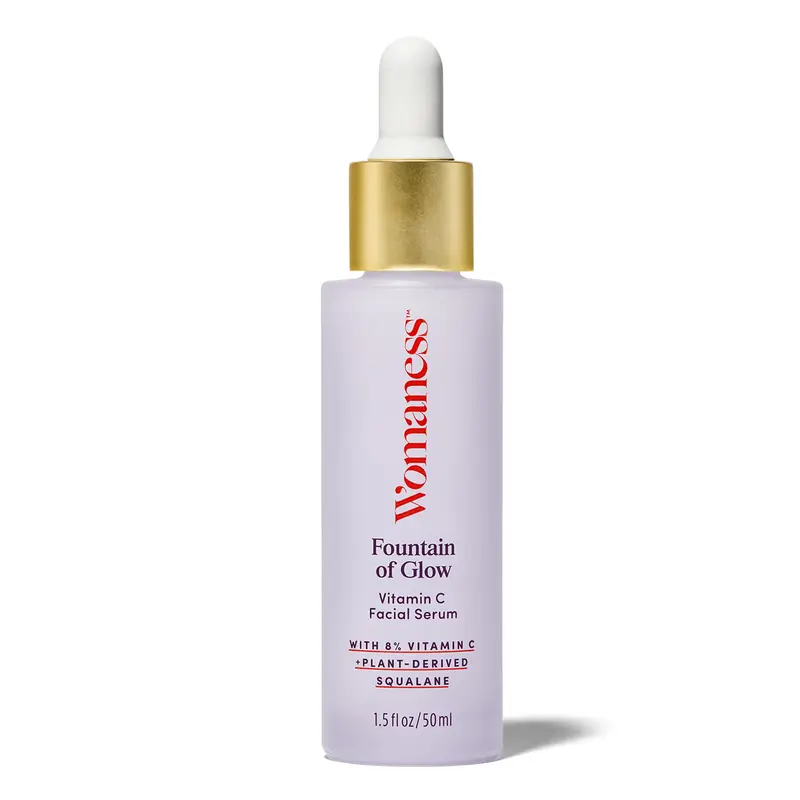 Womaness Fountain of Glow – Sérum Vitamin C 8% et Squalane, Éclat et Hydratation, 30 ml