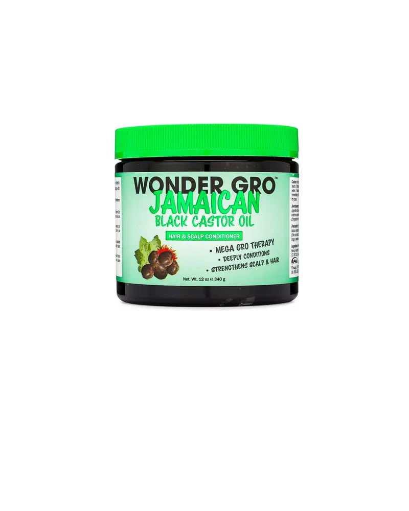 Wonder Gro Huile de Ricin Noire Jamaïcaine – Soin Coiffant et Conditionneur Cheveux 12 oz