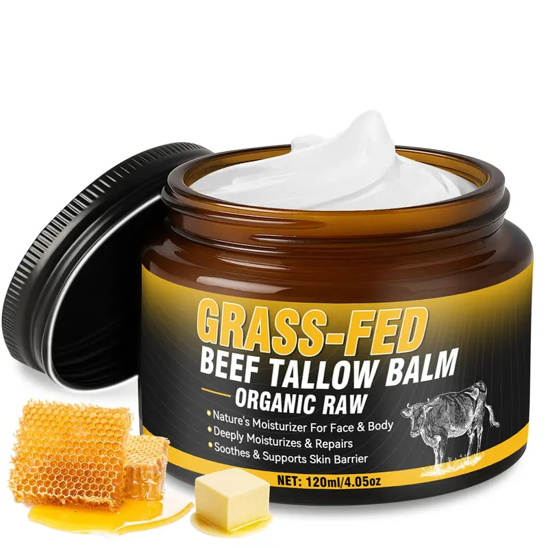 Wonshine Crème au suif de bœuf pour la peau – Baume au suif et miel, 120 ml