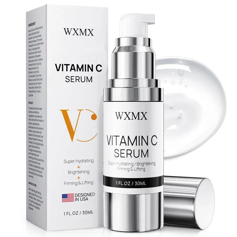 WXMX Sérum Visage Vitamine C Super C – Hydratation intense et soin anti‑âge pour peau mature, 30 ml