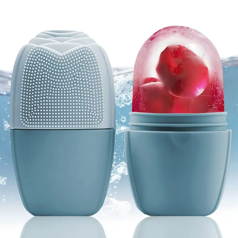 XHJRI Rouleau de Glace Visage – Massage Froid en Silicone Réutilisable Bleu Nouveau