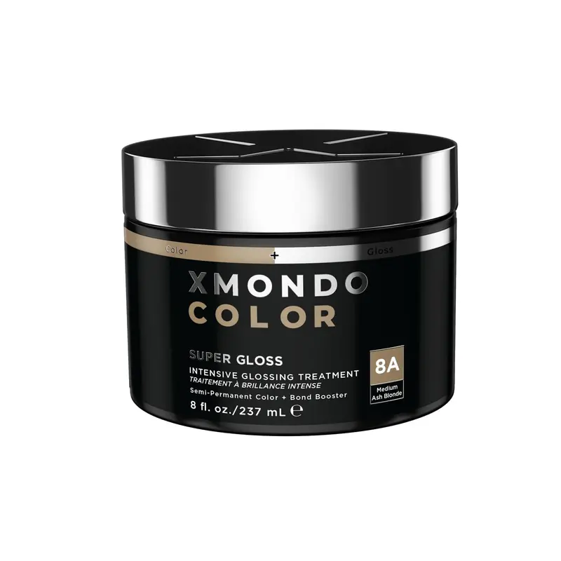 XMONDO Color Ash Blonde – Masque déposant de couleur gloss & boosters de liaisons, vegan, 8 oz
