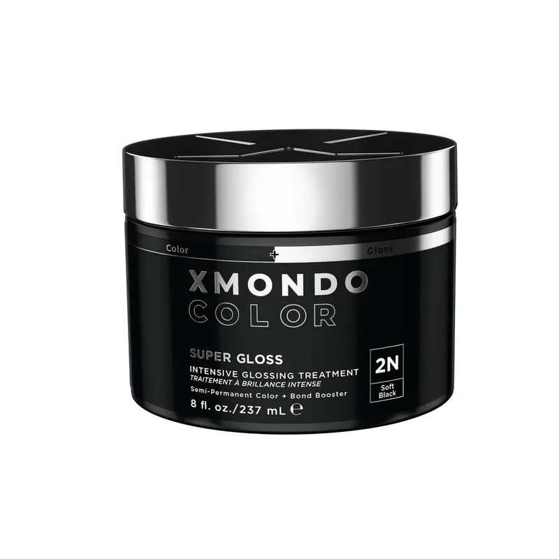 XMONDO Color Soft Black – Masque dépôt couleur et fini brillant semi-permanent, stabilisateurs de liaisons, vegan, 236 ml
