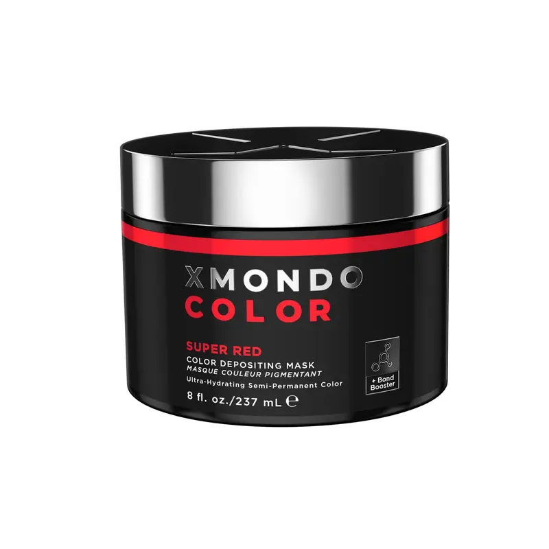 XMONDO Coloration Cheveux Super Rouge — Semi-permanente, végan, acide hyaluronique et technologie de renforcement des liaisons, 8 oz