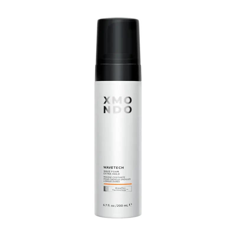 XMONDO Hair Wavetech Mousse à Maintien Extra – Formule Vegan Pro‑Vitamine B5 et Anti‑Frisottis, pour Cheveux Ondulés, 6,7 oz, 1 pack