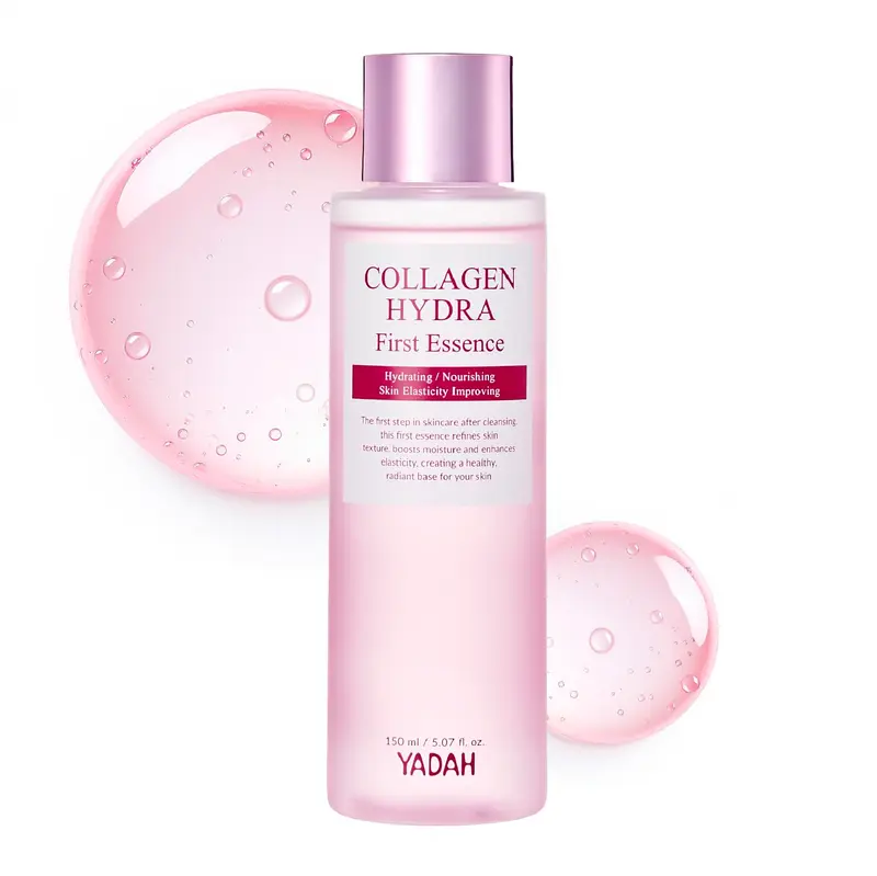 YADAH Collagen Hydra Essence – Hydratation profonde et apaisante, 80 000 ppm de collagène, triple acide hyaluronique – 150 ml