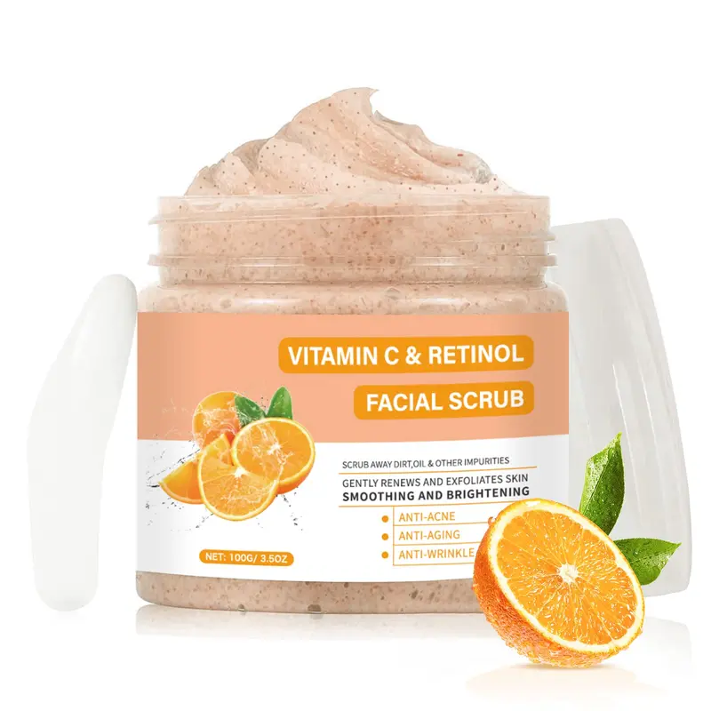 YAFUSIPE Gommage Visage Vitamin C et Retinol – Exfoliant Doux 3,5 oz