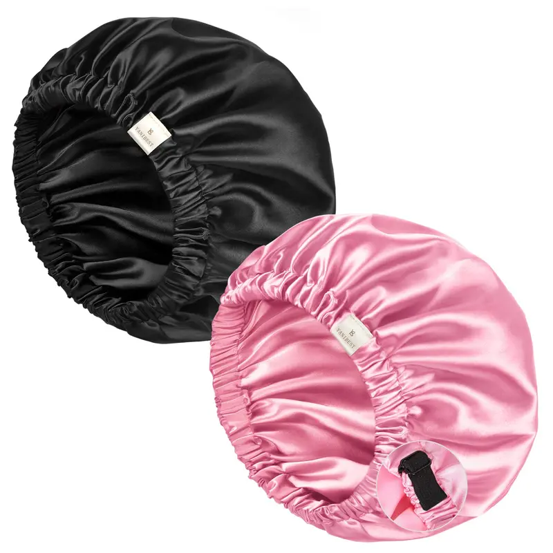 YANIBEST Bonnet Satin Double Couche pour Dormir – Protection Cheveux et Frisottis
