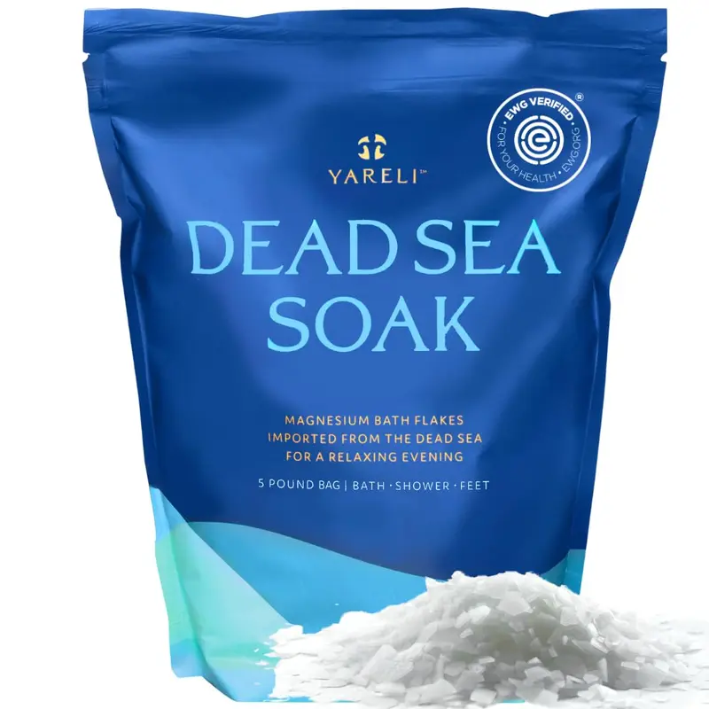 YARELI Flocons de Magnésium – 5 lb | Bain Mer Morte et Alternative au Sel d'Epsom