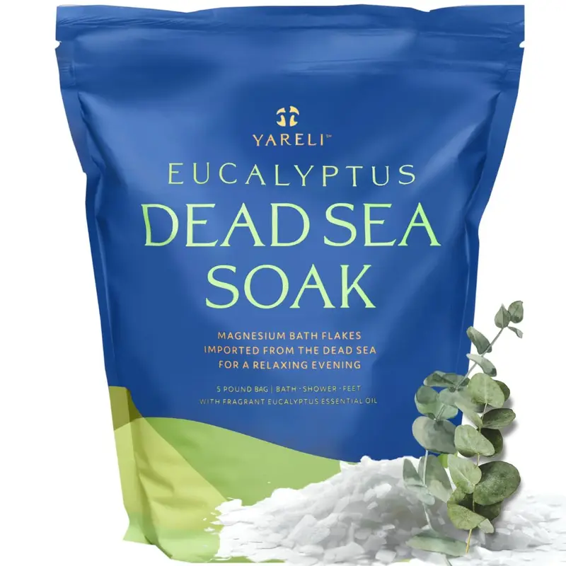 Yareli Flocons de Magnésium – Bain Mer Morte Éucalyptus, 5 lb