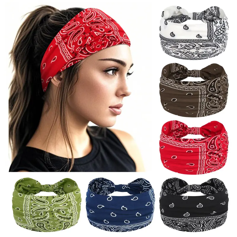 YARIEW Bandeau Cheveux Large – Pack 6, Style Boho, Sans Glisse | Accessoires Cheveux Femmes