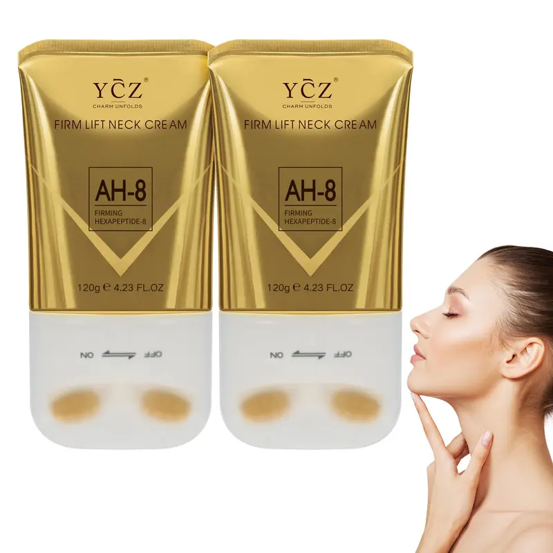 Ycz AH-8 Crème fermante du cou avec rouleau – Lot de 2 | Soin hydratant et raffermissant
