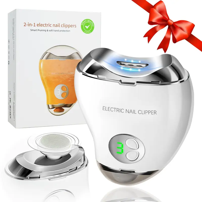 Yeesingsen Coupe-ongles Électrique Automatique avec LED – 3 Vitesses, Écran LCD, Stockage Débris, Rechargeable par USB