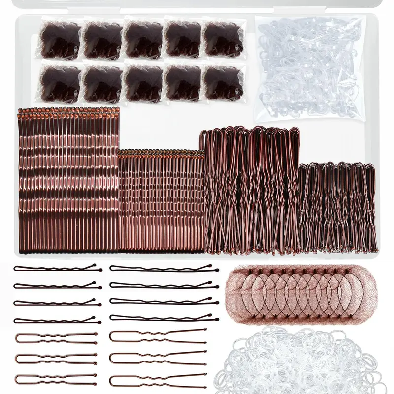 YINGFENG Kit 510 pièces d'accessoires cheveux – épingles et filets indispensables pour les concours de danse