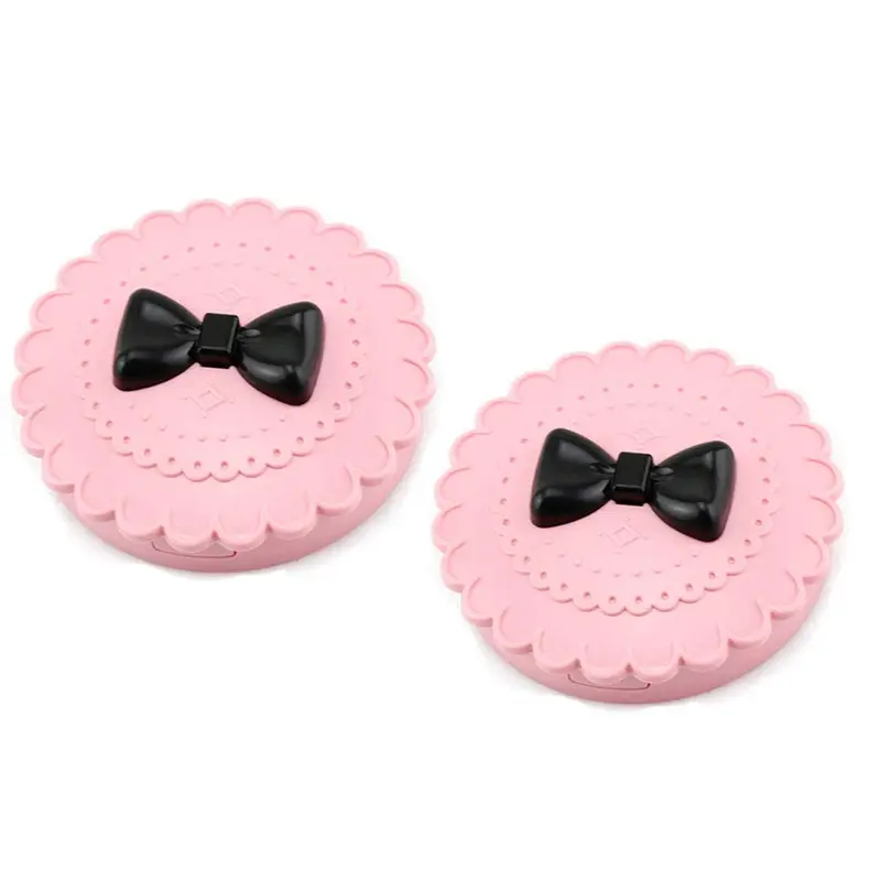 YiQiYi Coffrets Cils avec Miroir - 2 Pièces Rose pour Voyage