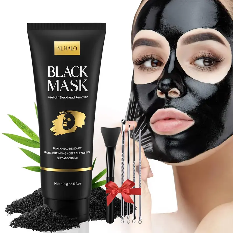 YLNALO Masque Noir Charbon – Kit Nettoyage Profond pour Pores et Points Noirs